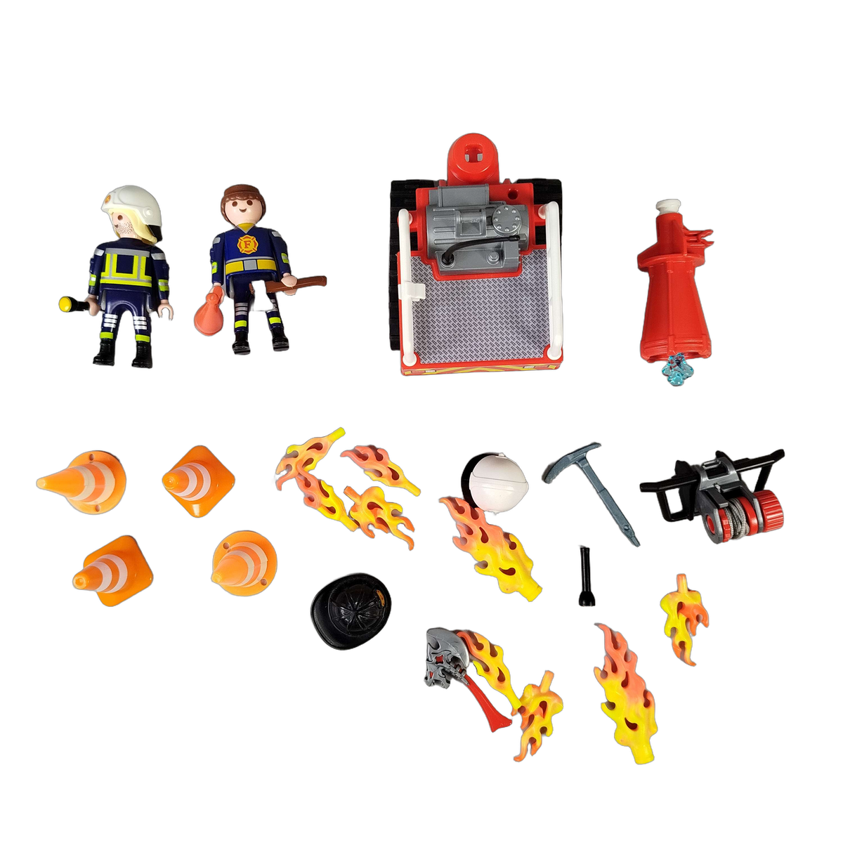 Playmobil Bundle Feuerwehr großes Set Löschroboter & Figuren