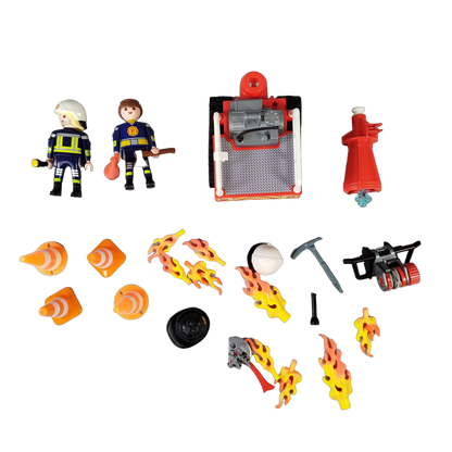 Playmobil Bundle Feuerwehr großes Set Löschroboter & Figuren