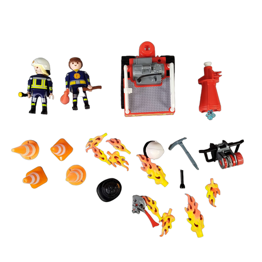 Playmobil Bundle Feuerwehr großes Set Löschroboter & Figuren