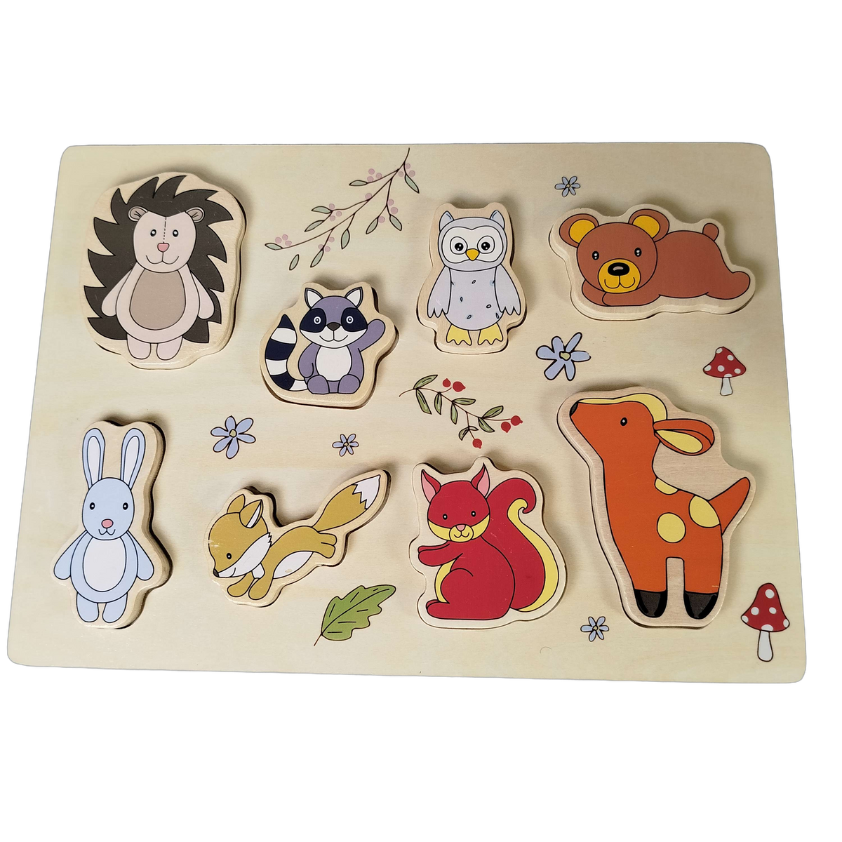 Bundle Holz Motorik Set Steckpuzzle, Formenwürfel & Nachziehtier