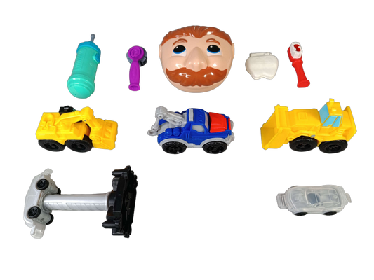 Hasbro Bundle Knete Dr. Wackelzahn großes Set Bagger & Bulldozer