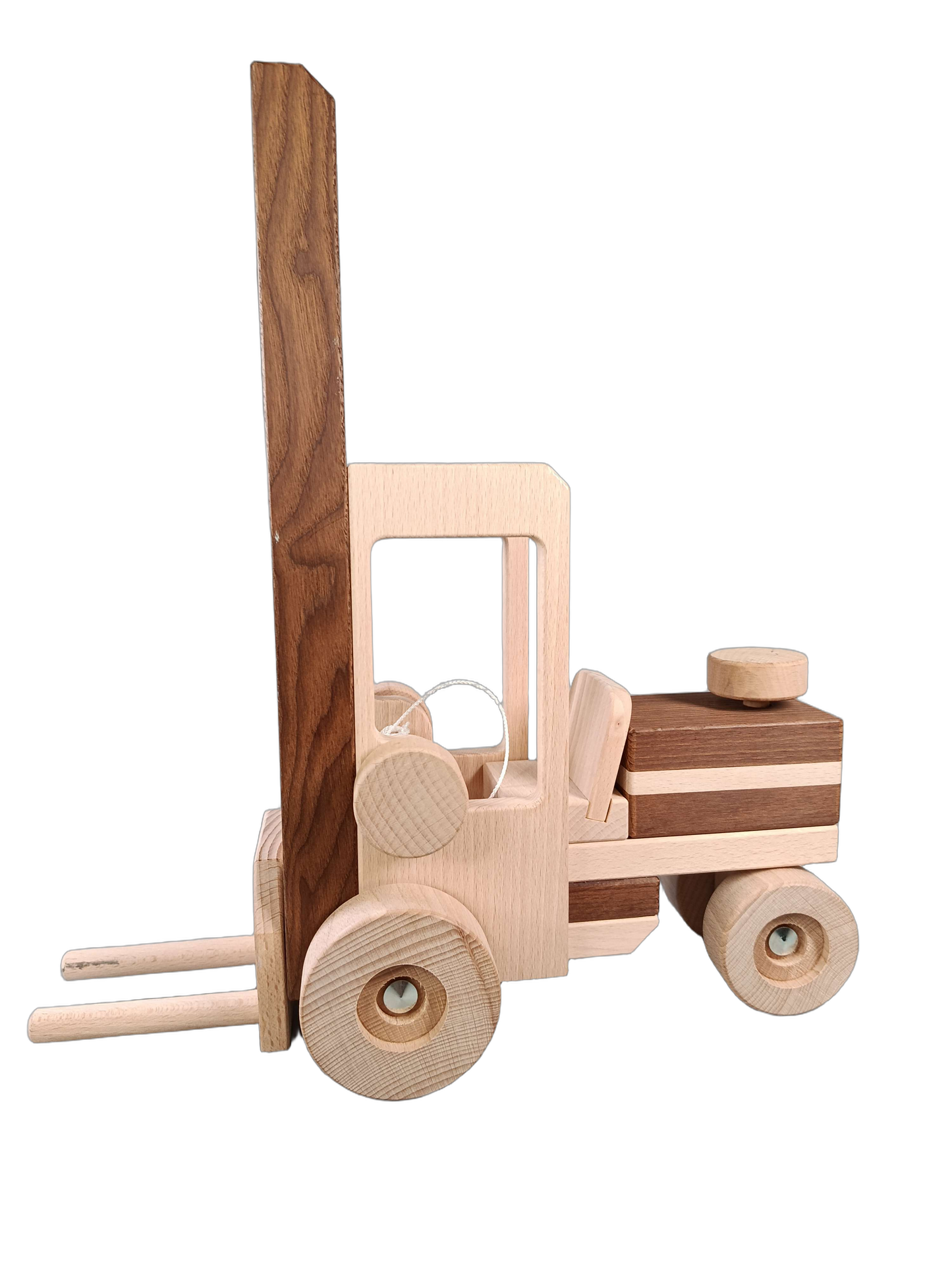 Goki Gabelstapler aus Holz Baufahrzeug
