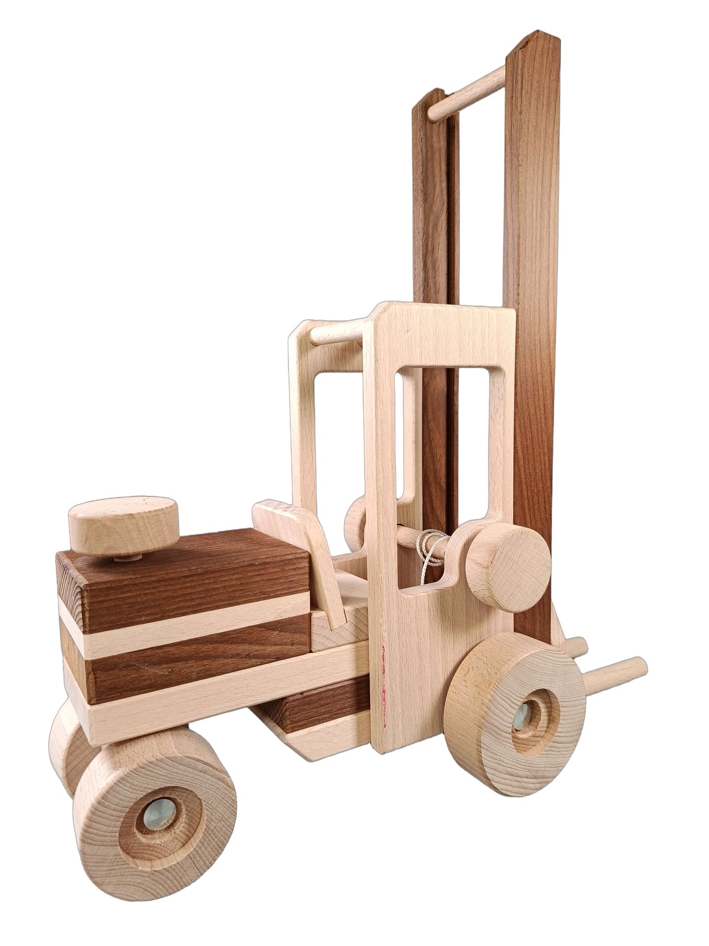 Goki Gabelstapler aus Holz Baufahrzeug