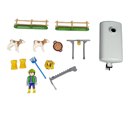 Playmobil Bauernhof Traktor mit Kippanhänger, mit Zubehör
