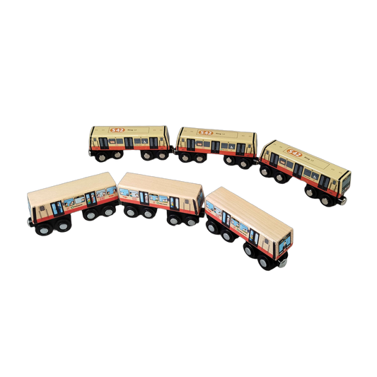 Bauer&Sohn Bundle S-Bahn Berlin S42 großes Set Holzeisenbahn Waggons