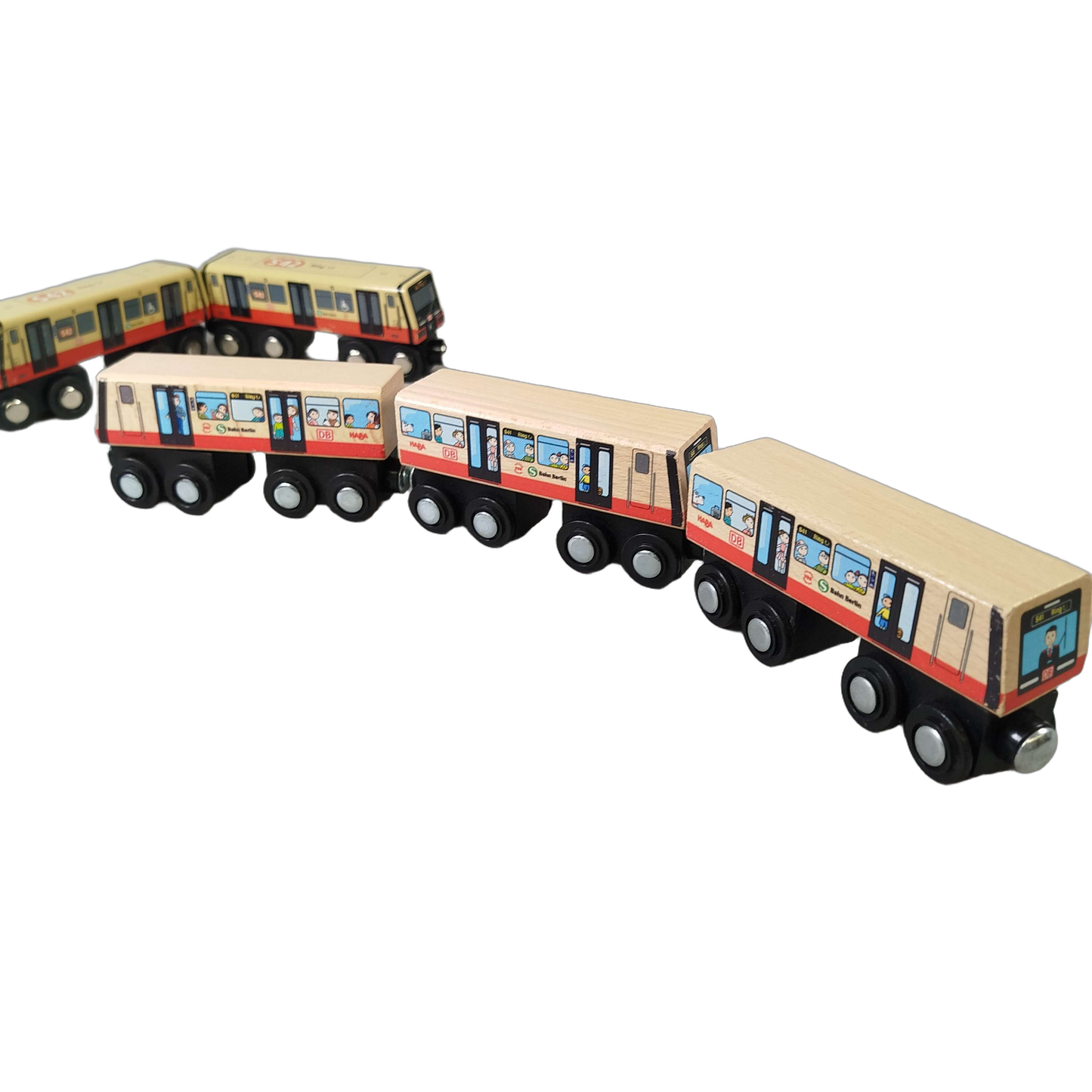 Bauer&Sohn Bundle S-Bahn Berlin S42 großes Set Holzeisenbahn Waggons