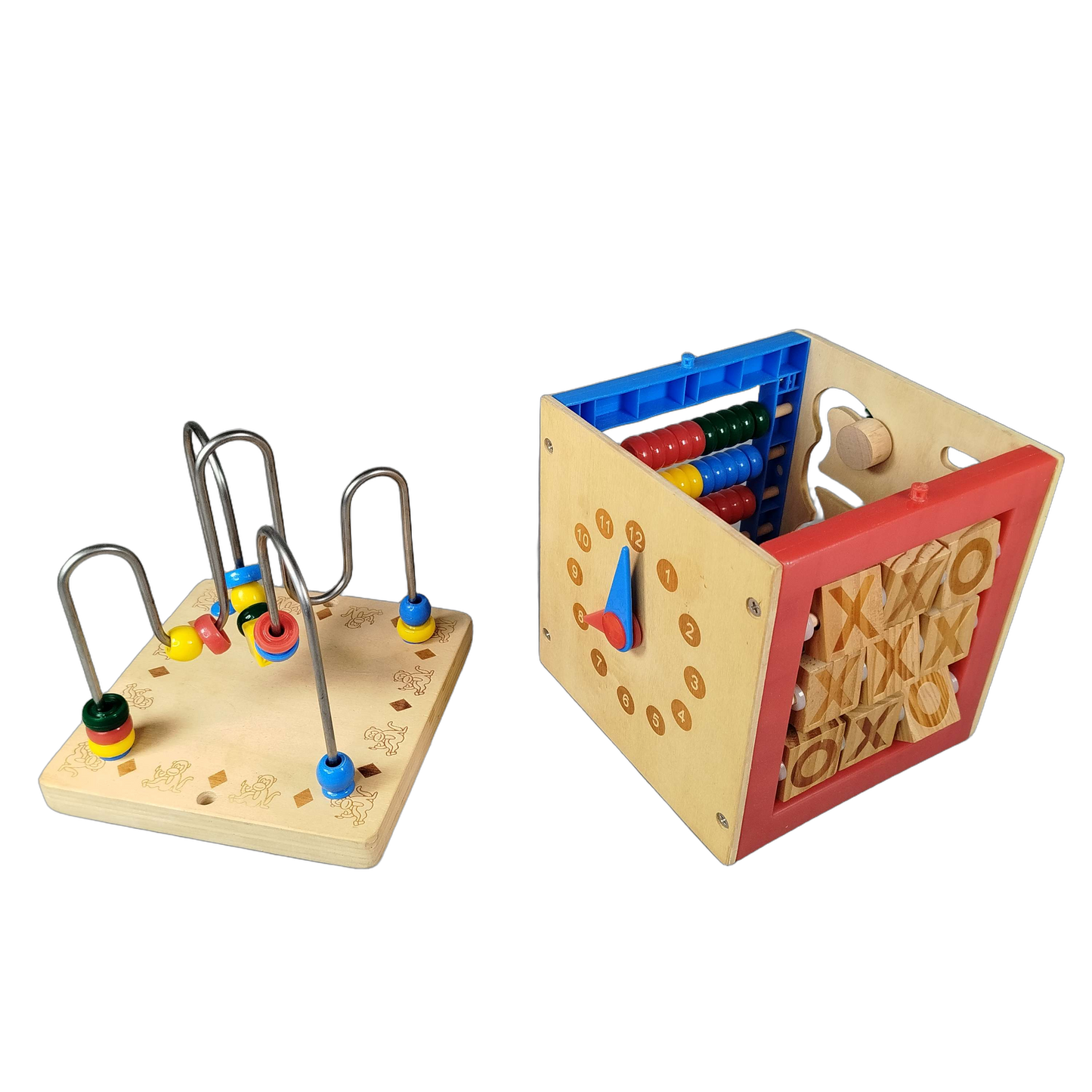 Motorikwürfel 5-in-1 Holz Lernspiel