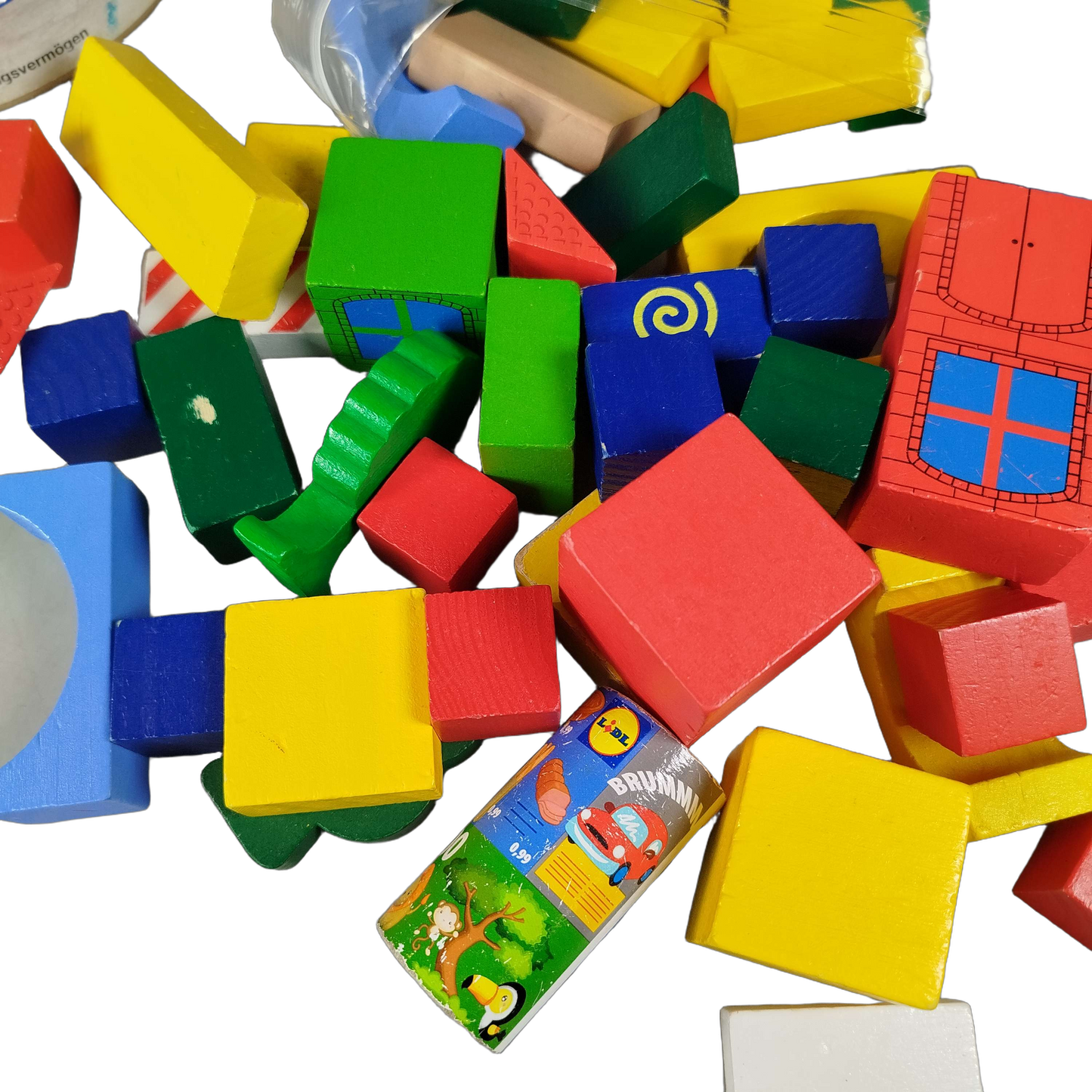 Playtive Holzbausteine Stadt Set mit Tieren & Kipplaster