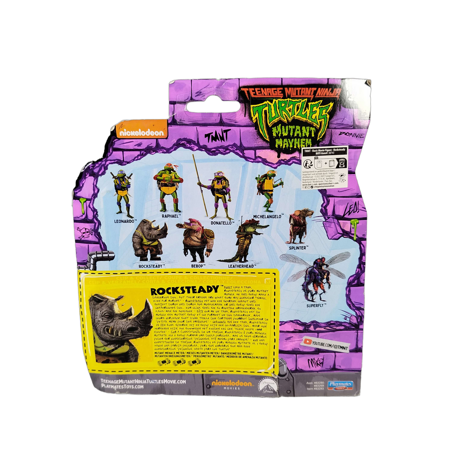 Playmates Toys Rocksteady #83280/#83298 Actionfigur, Neuwertig