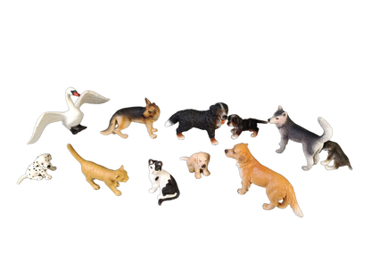 Schleich Tiere Bundle 11 Teile Tierfiguren Hunde Katzen Schwan