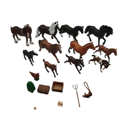 Schleich Bundle Pferdehof Set von 13 Figuren & Zubehör