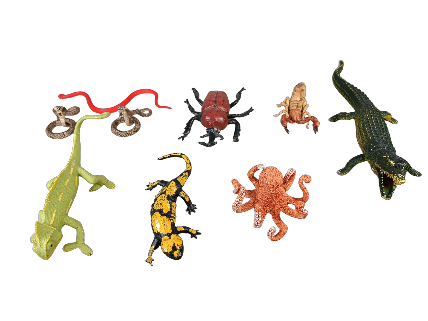 Bundle Tiere & Insekten Schlange Krokodil Set von 9 Figuren