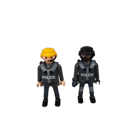 Playmobil Bundle Polizei 5176 6921 großes Set Helikopter & Figuren