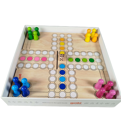 Goki Ludo Brettspiel aus Holz neuwertig