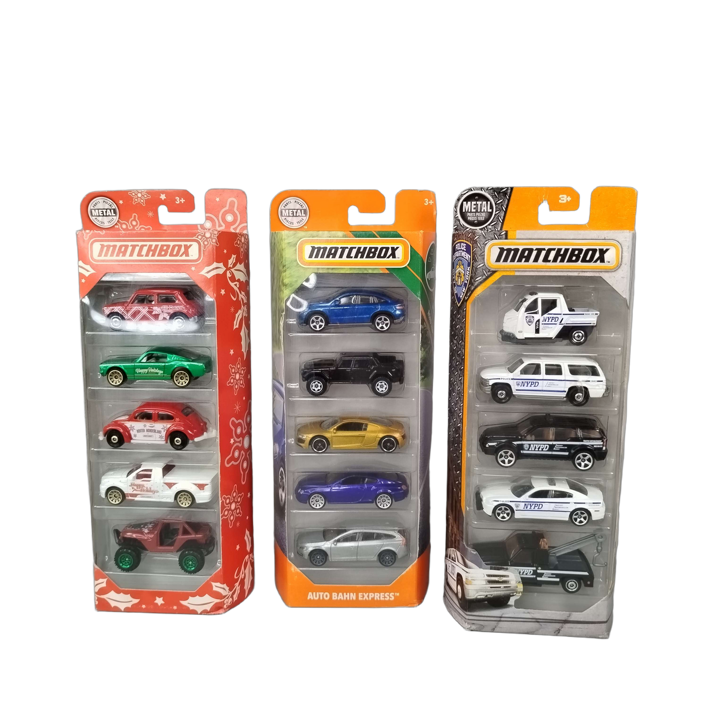 Matchbox Bundle Happy Holidays NYPD 3x Metallautos Neu