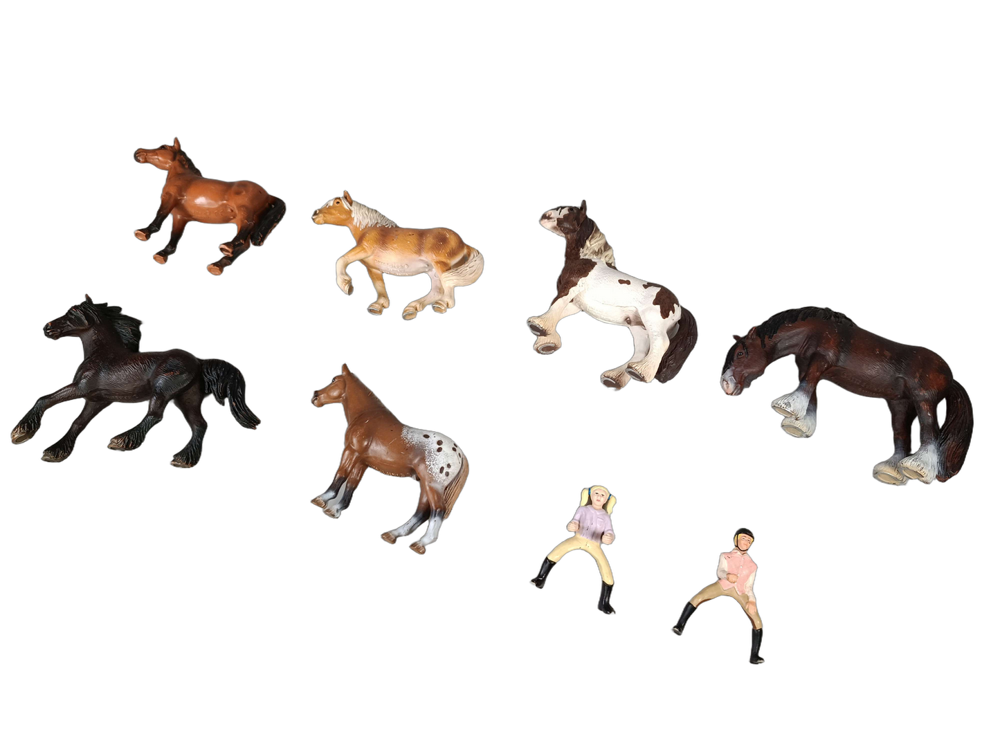 Schleich Tiere Bundle 8 Teile Pferde & Reiter Figuren