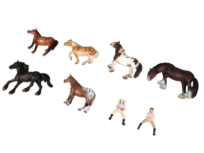 Schleich Tiere Bundle 8 Teile Pferde & Reiter Figuren