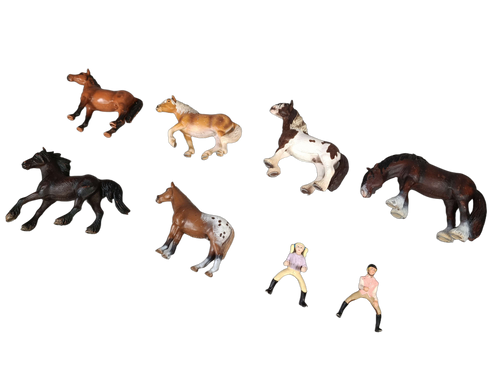 Schleich Tiere Bundle 8 Teile Pferde & Reiter Figuren