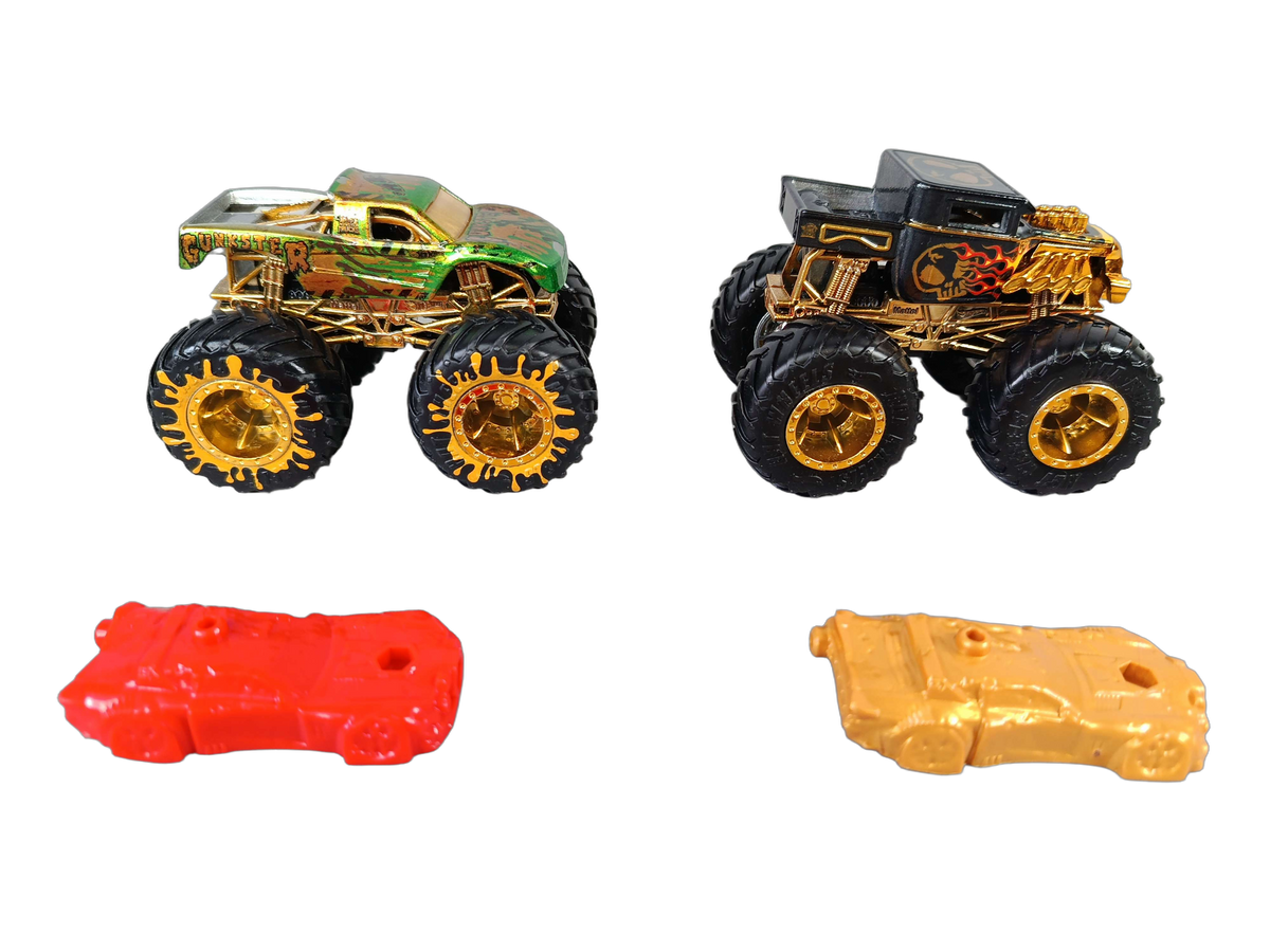 Mattel Bundle Hot Wheels Set von 4 Monstertrucks Batmobile Goliath
