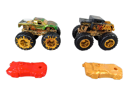 Mattel Bundle Hot Wheels Set von 4 Monstertrucks Batmobile Goliath