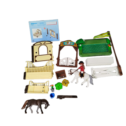 Playmobil Bundle Reitturnier 6930 Set Figuren & Pferd & Reitzubehör