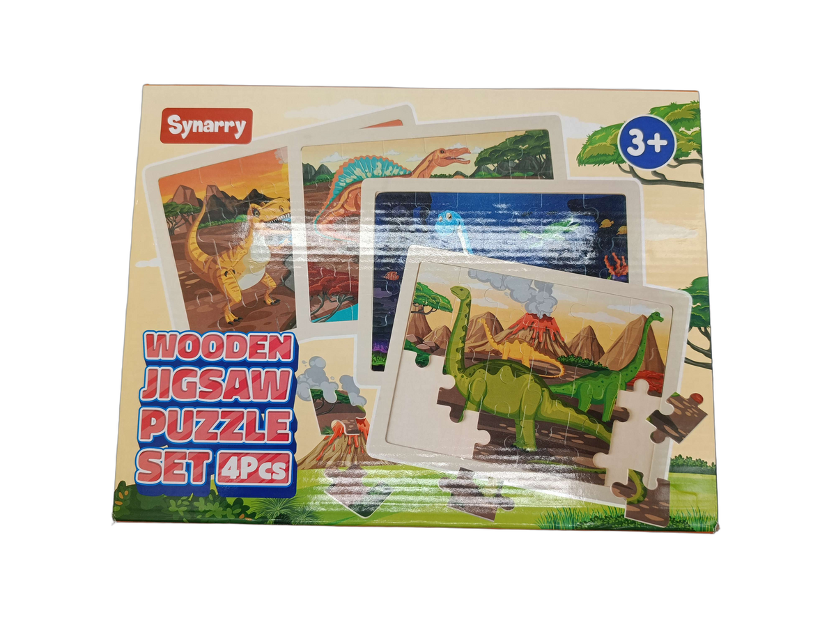Synarry Dinosaurier Holzpuzzle & Lernspiel