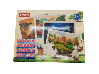 Synarry Dinosaurier Holzpuzzle & Lernspiel