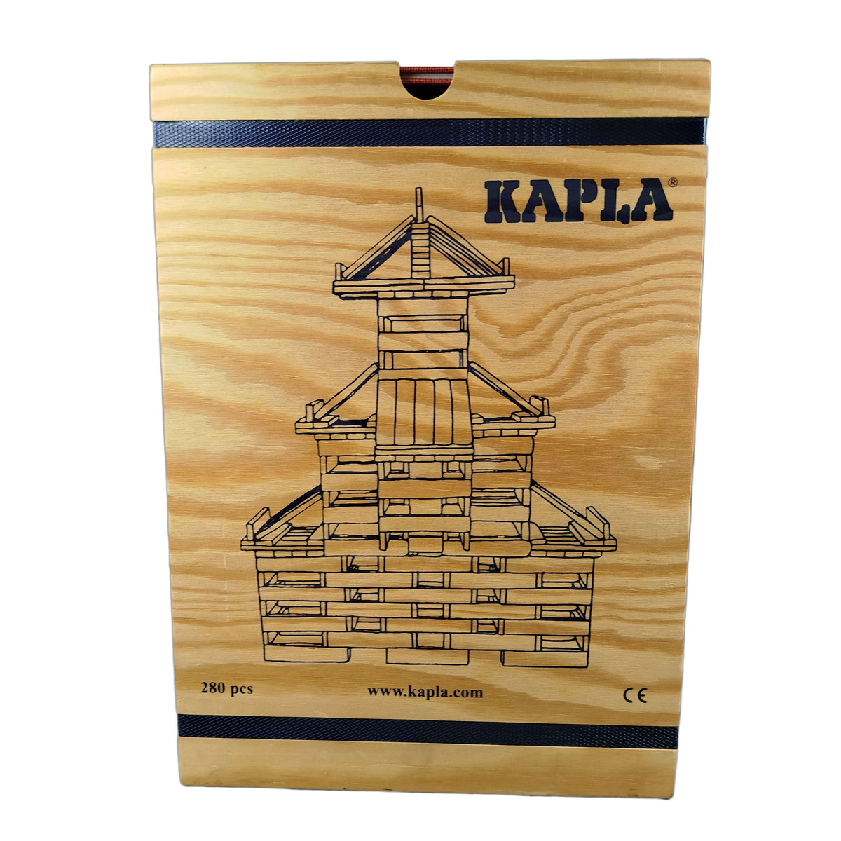 Kapla 280 Holzkiste & Buch Holzbaukasten