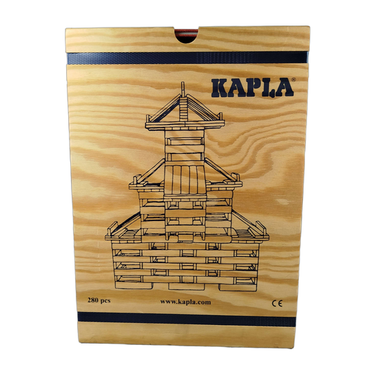 Kapla 280 Holzkiste & Buch Holzbaukasten