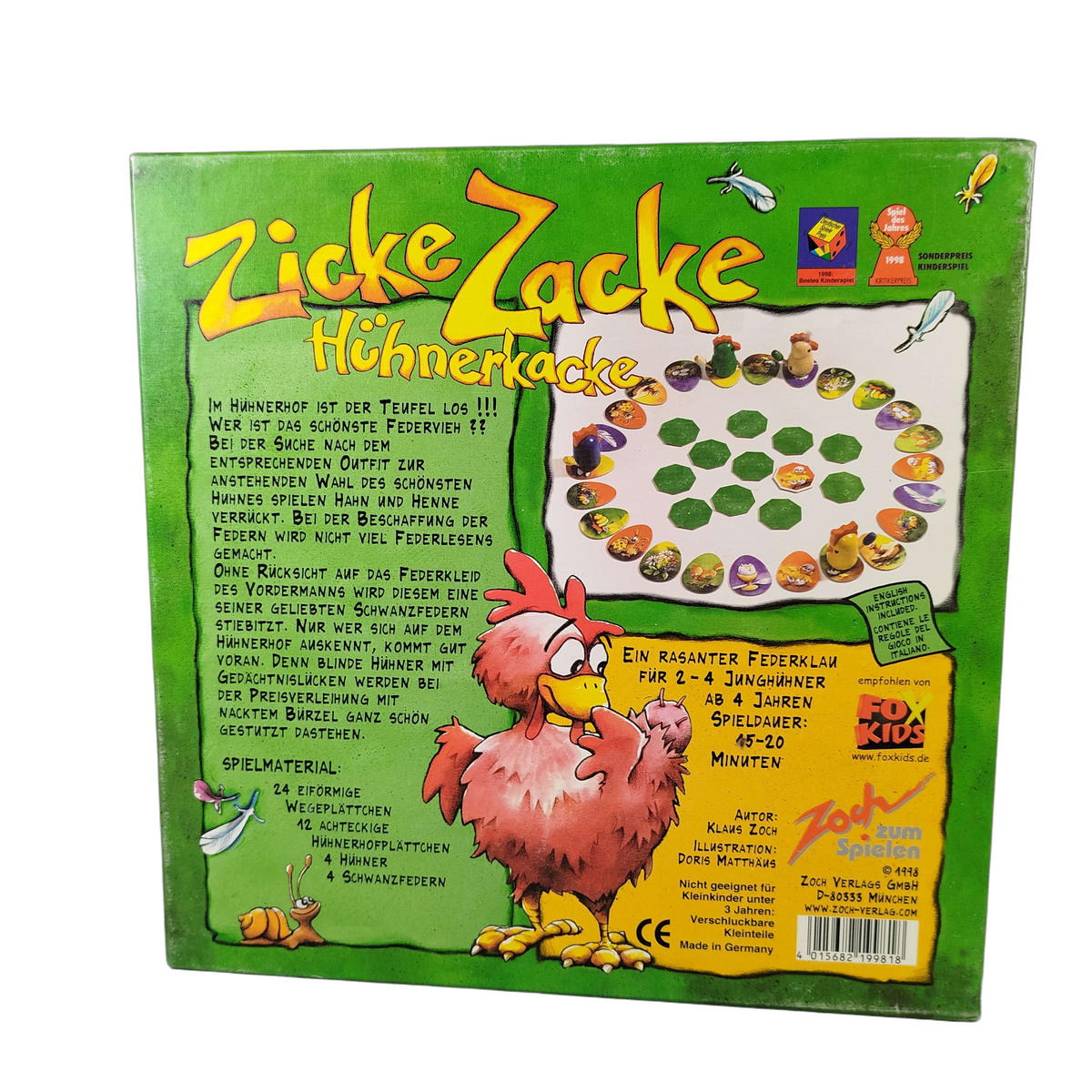 Zoch Zicke Zacke Hühnerkacke Brettspiel Kinderspiel & Merkspiel