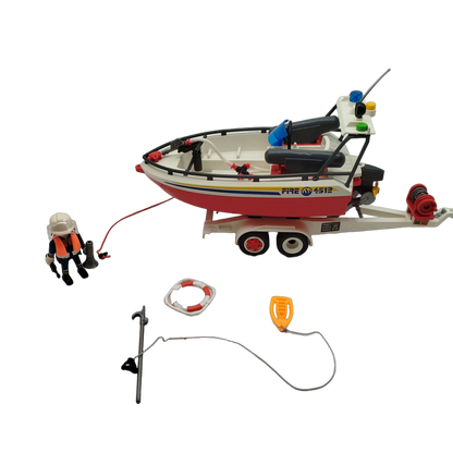 Playmobil Feuerwehrboot auf Trailer 4512 Boot
