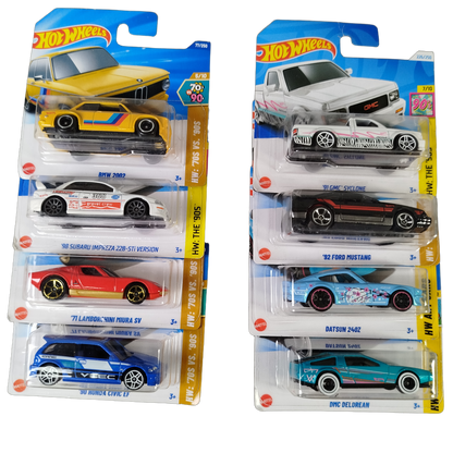 Hot Wheels Bundle 70s vs. 90s & The 90s Set von 11 Modellautos, Neu