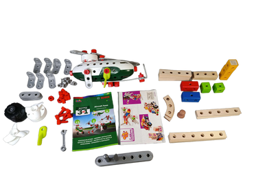 Bundle Set von 2 Bausatz Flugzeug 8790 & Holzbaukasten Radlader