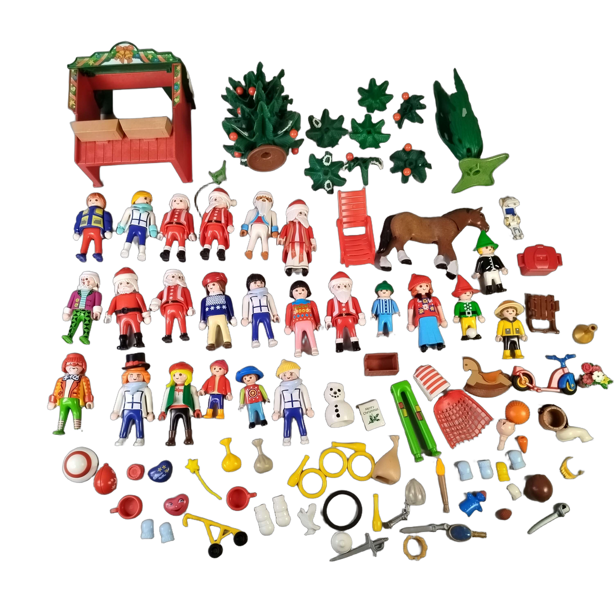 Playmobil Bundle Weihnachtsmarkt großes Set Figuren & Marktstand