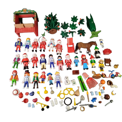 Playmobil Bundle Weihnachtsmarkt großes Set Figuren & Marktstand