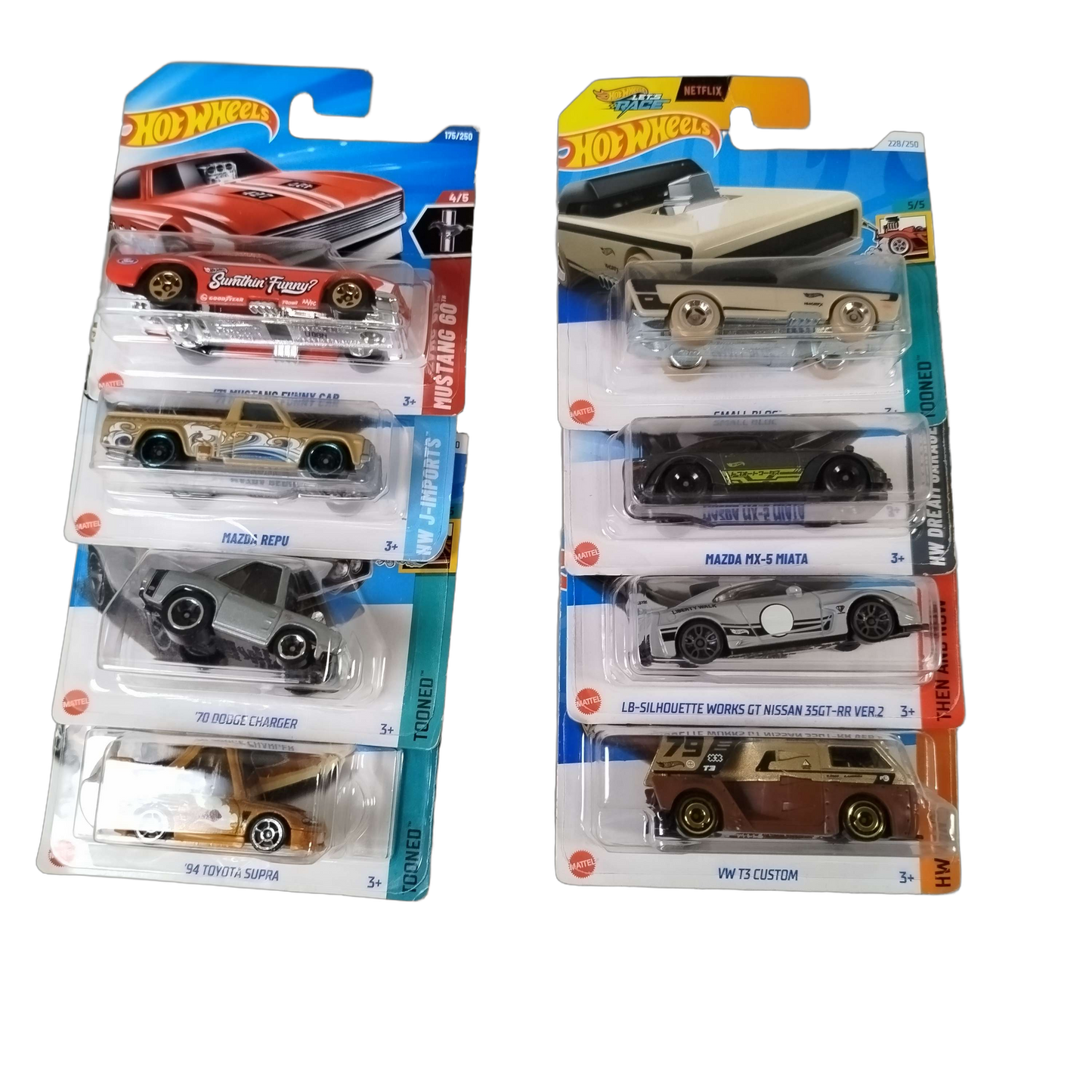 Hot Wheels Bundle Porsche Mazda VW Set von 12 Modellautos, Neu