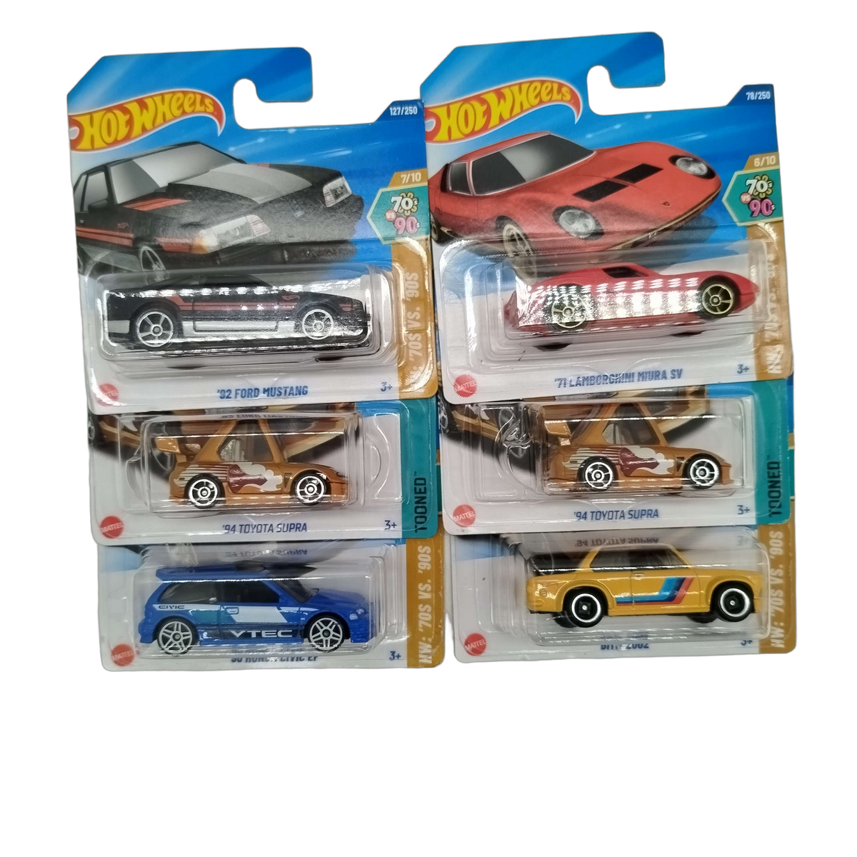 Hot Wheels Bundle 80s & 90s Set von 9 Modellautos & Sportwagen, Neu