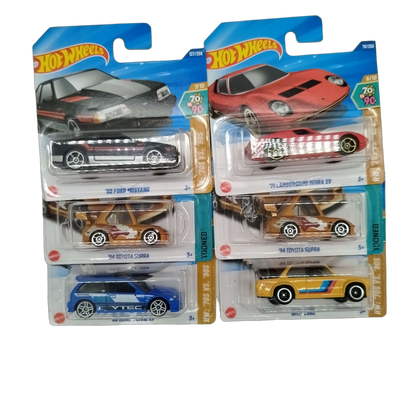 Hot Wheels Bundle 80s & 90s Set von 9 Modellautos & Sportwagen, Neu
