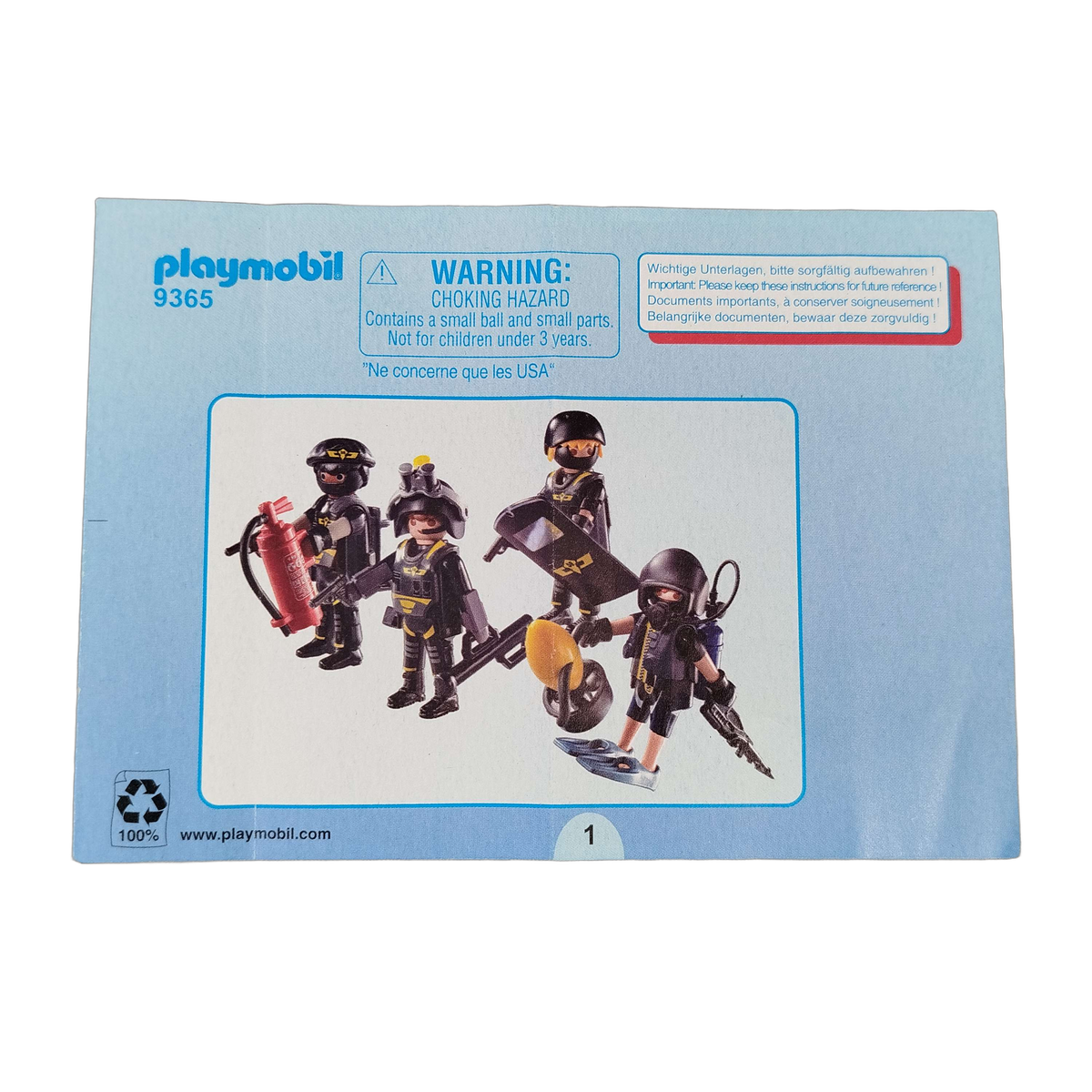 Playmobil SEK Team 9365 Polizei Set