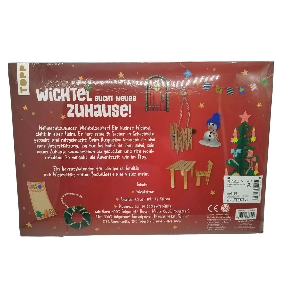 TOPP Bei uns zieht ein Wichtel ein 24422 Bastelset, Neu