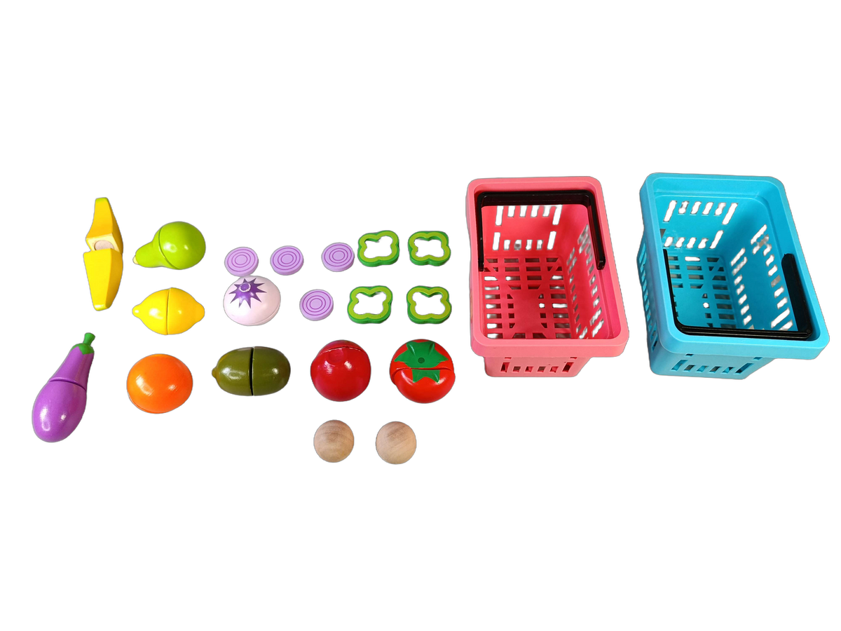 Bundle Einkaufsladen großes Set Lebensmittel & Körbe Rollenspiel