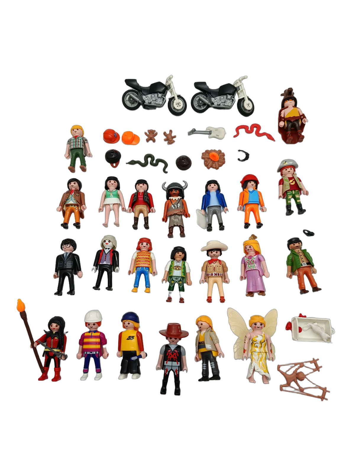 Playmobil Bundle großes Set Figuren, Motorräder, Tiere & Zubehör