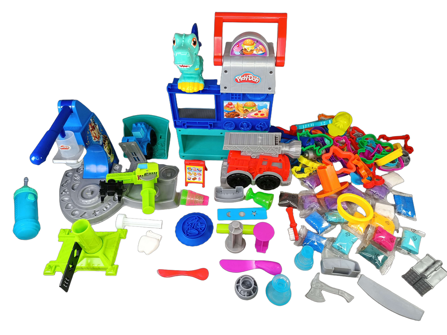 Hasbro Bundle Play-Doh großes Set Knete & Formen Dino & Feuerwehr