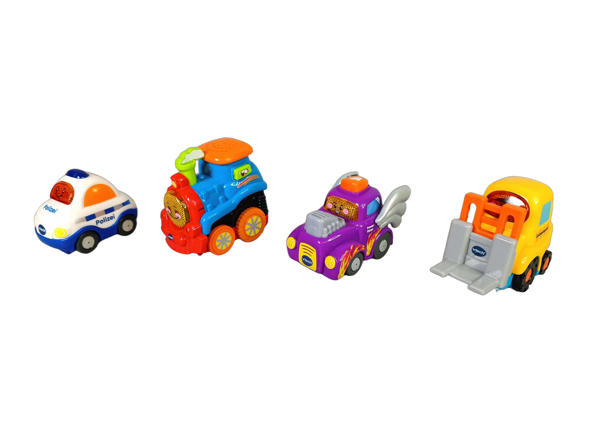VTech Bundle Tut Tut Baby Flitzer Set von 5 Polizeiauto, Zug, Hahn
