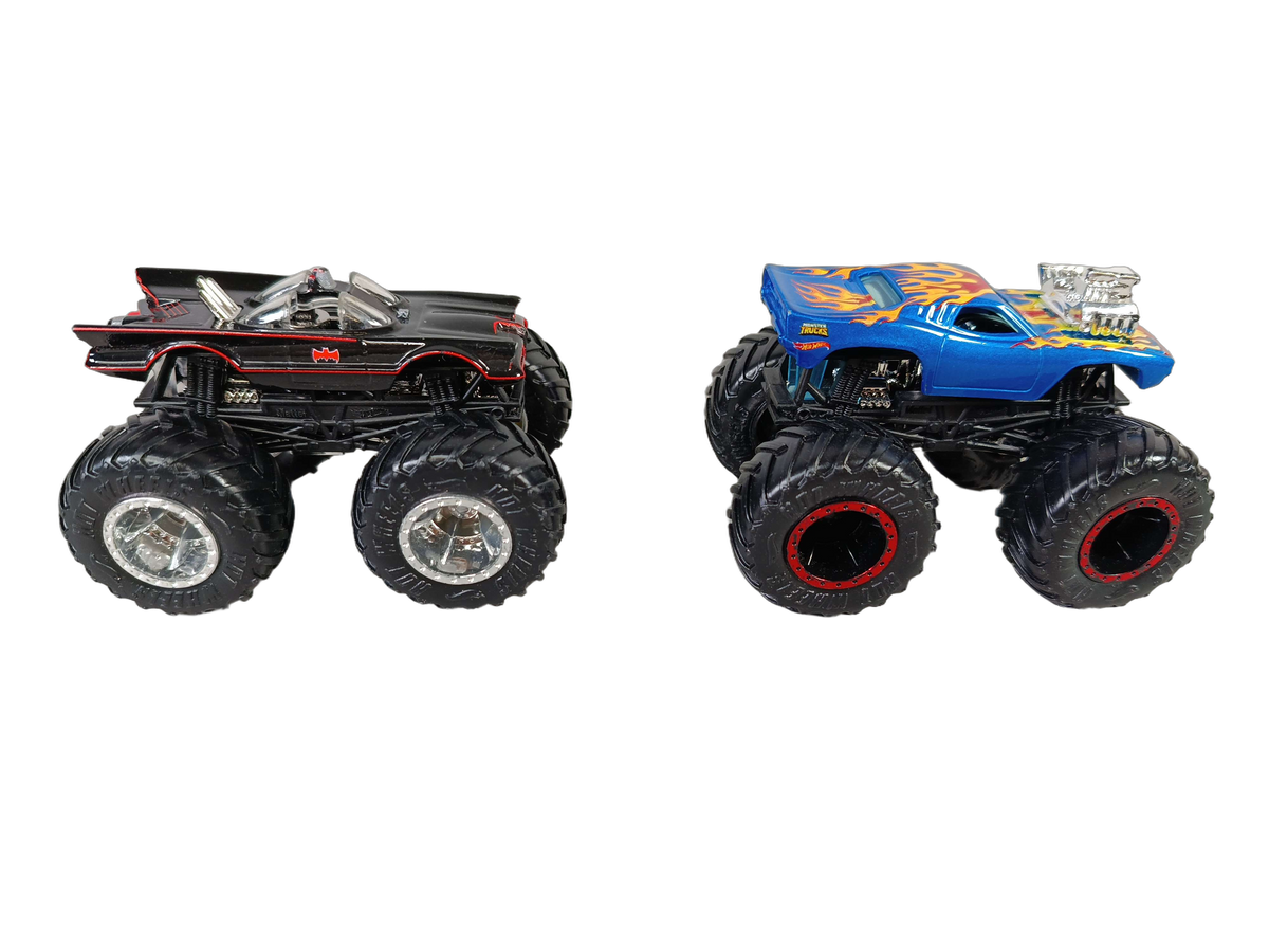 Mattel Bundle Hot Wheels Set von 4 Monstertrucks Batmobile Goliath