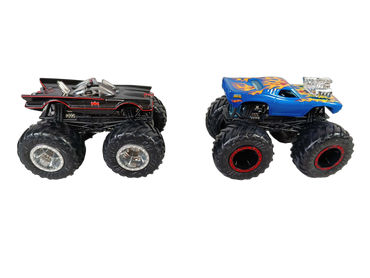 Mattel Bundle Hot Wheels Set von 4 Monstertrucks Batmobile Goliath