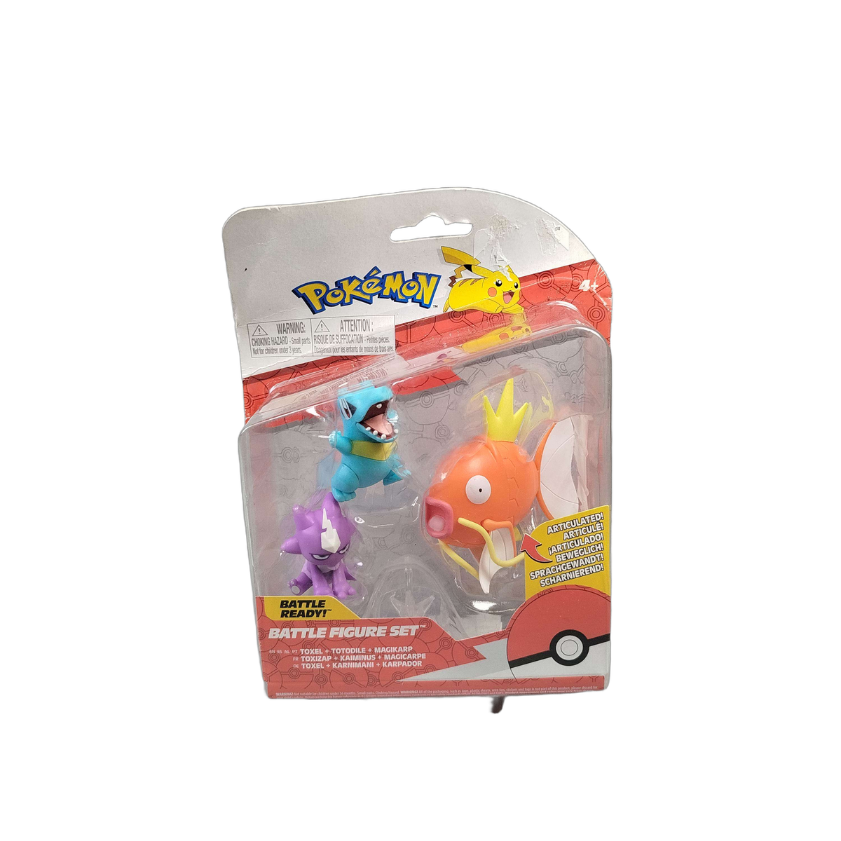 Pokémon Battle Toxel, Totodile & Magikarp PKW2348 Actionfigur, Neu