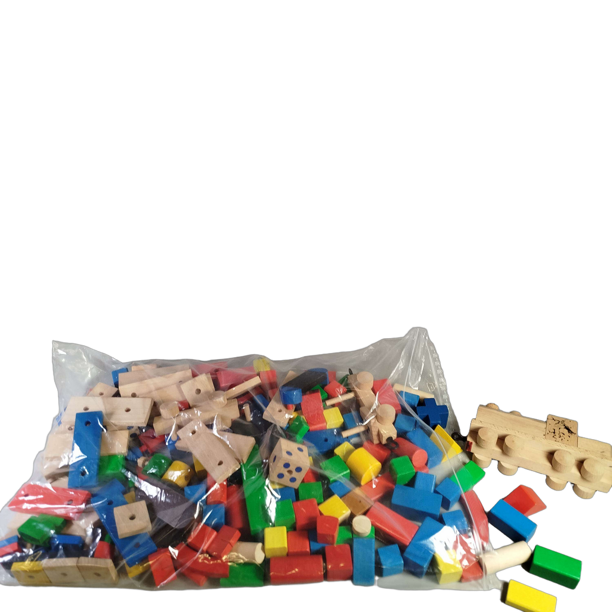 Bundle Holzeisenbahn & Konstruktion großes Set Bausteine & Verbinder