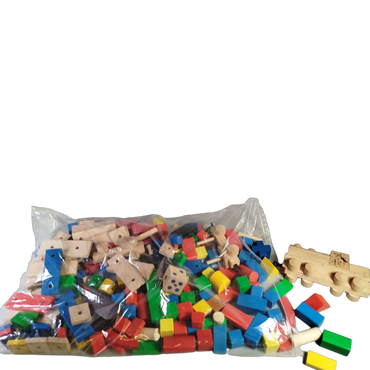 Bundle Holzeisenbahn & Konstruktion großes Set Bausteine & Verbinder