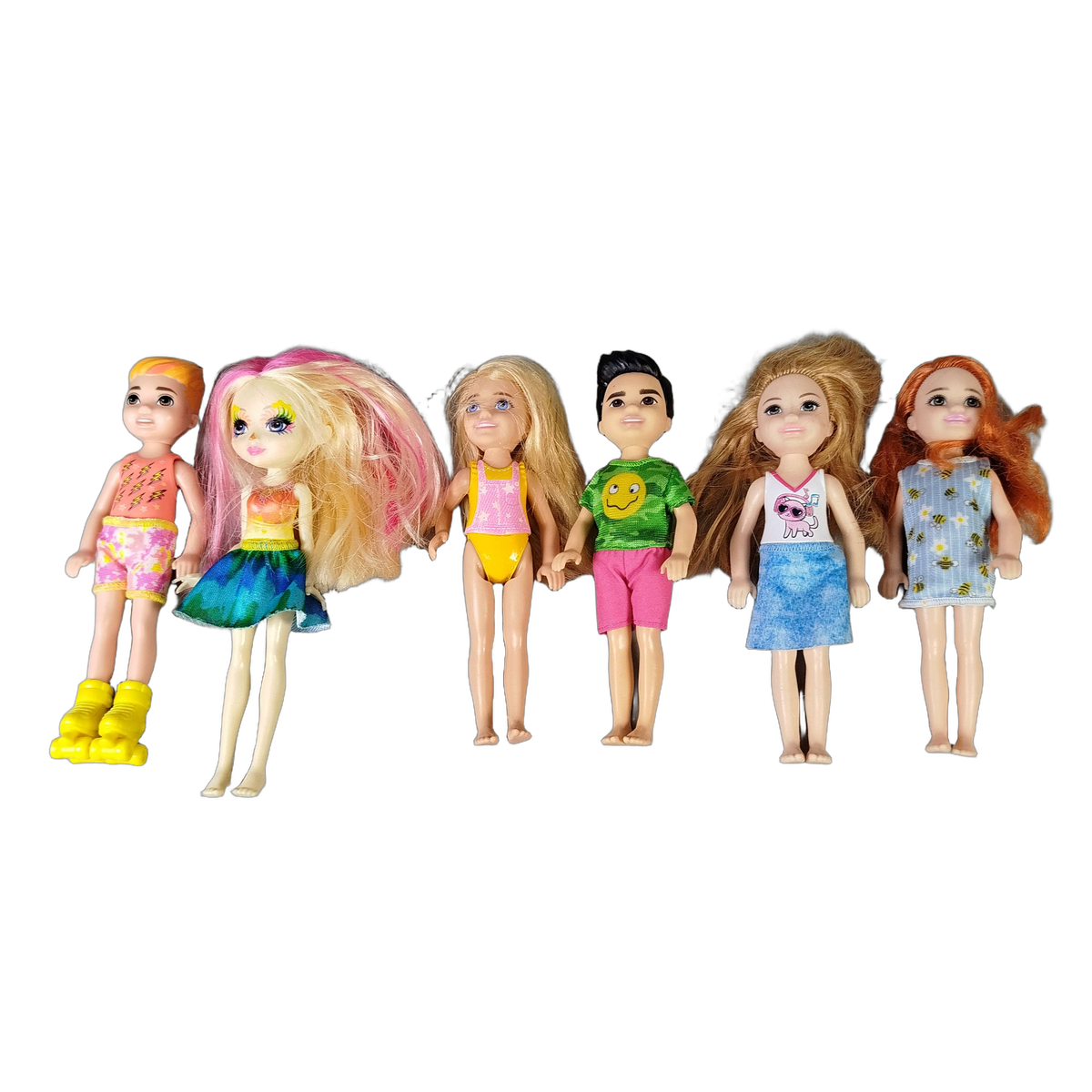 Mattel Bundle Barbie Chelsea & Fluttershy Set von 6 Puppen